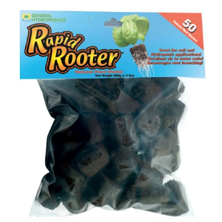 Hawthorne General Hydroponics Rapid Rooter Seed Starting Grow Plugs, PK50 HGC714135